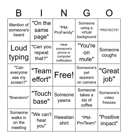 PM-ProBingo 2025 Bingo Card