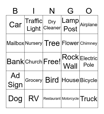 Joyful Hearts Road Trip  Bingo Card