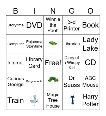 Library Bingo Card
