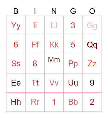dr seuss abc Bingo Card