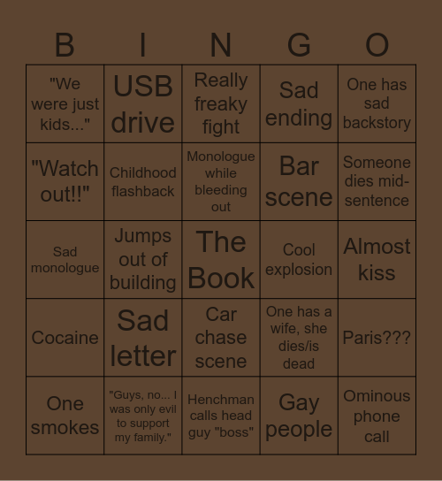 Close... Enemies? Lovers?? Bingo Card
