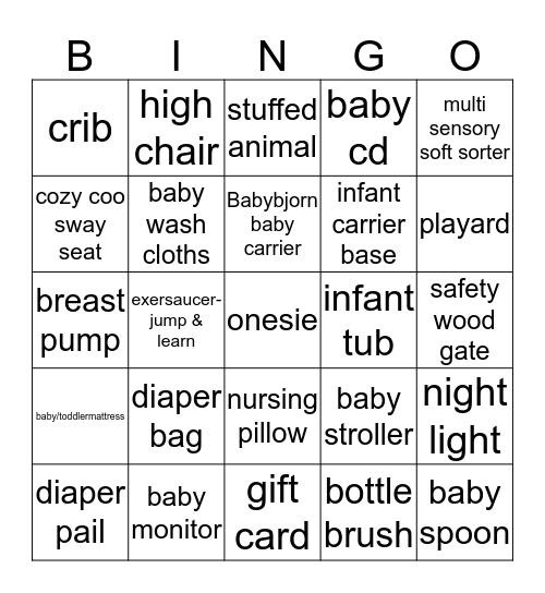 WELCOME BABY CORNELL ! Bingo Card