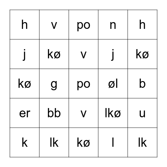 3råogeprgok Bingo Card