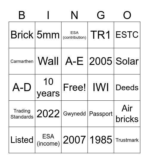Big Bad Bingo Card
