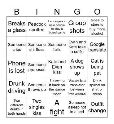 Wedding bingo 2 Bingo Card