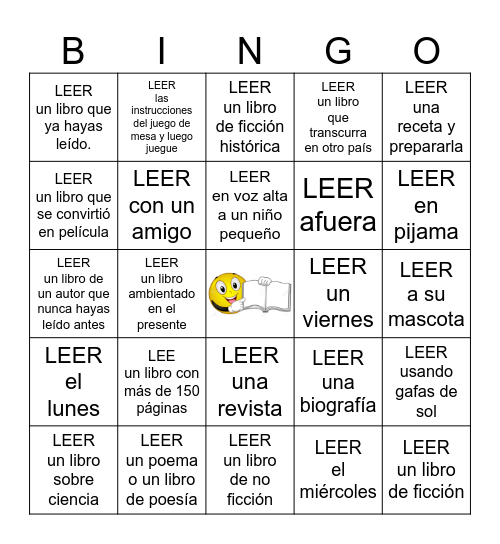 WCS Middle School Summer Reading Bingo Card