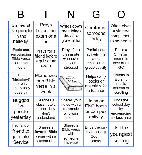 ENC Bingo Card