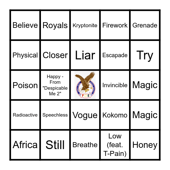ONE WORD Bingo Card