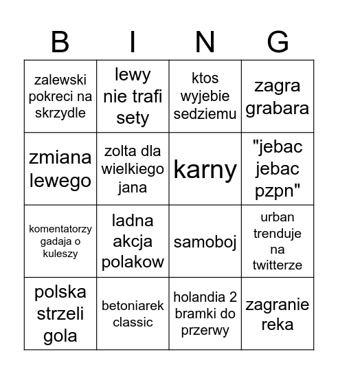 POLSKA GUROM Bingo Card