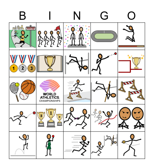 World Athletics Championship Bingo Card