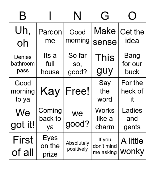 Strelchyk Bingo Card