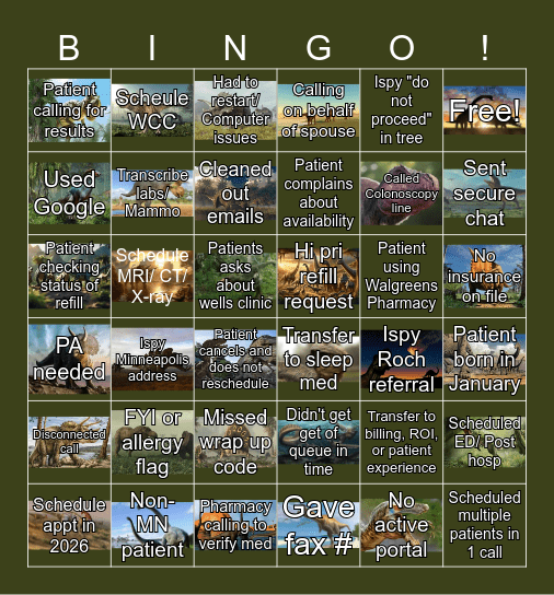 Bingo 9/5/2025 Bingo Card