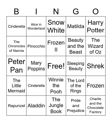 English Literature Notions Bingo Card