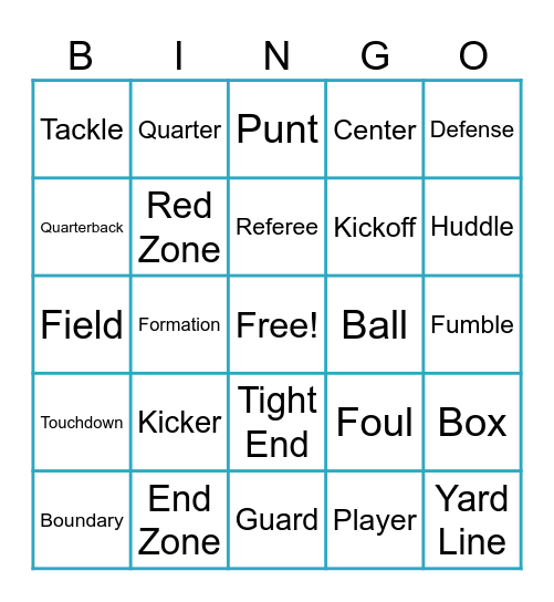 ACC TAILGATE BINGO Card
