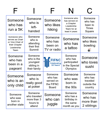GET TO KNOW YOUR NEIGHBORS! Bingo Card