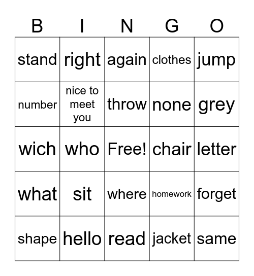 asl game bingo Card