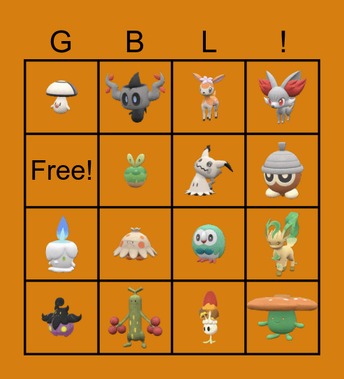 Autumn GBL Shiny Bingo Card