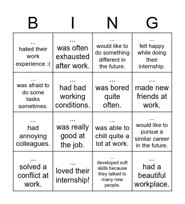 Find someone who... Bingo Card