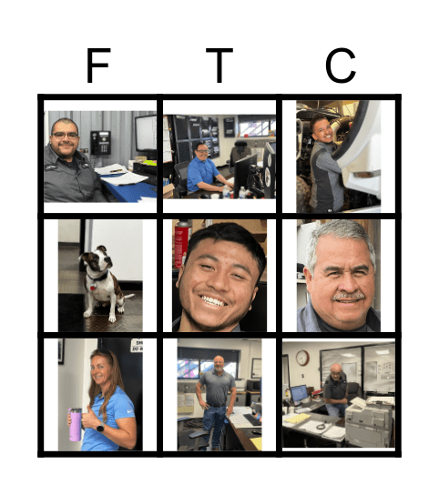 Ferguson Truck Center Christmas Bingo Card