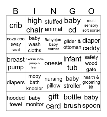WELCOME BABY CORNELL ! Bingo Card