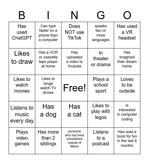 Human Bingo: Tech Edition Bingo Card
