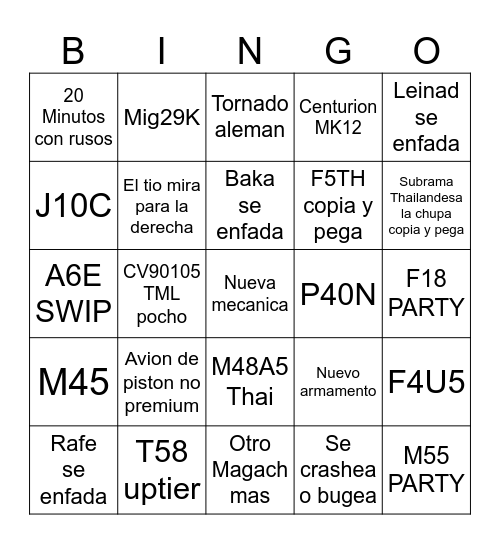 Update pocha de septiembre Bingo Card