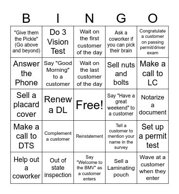 ELB Bingo Card