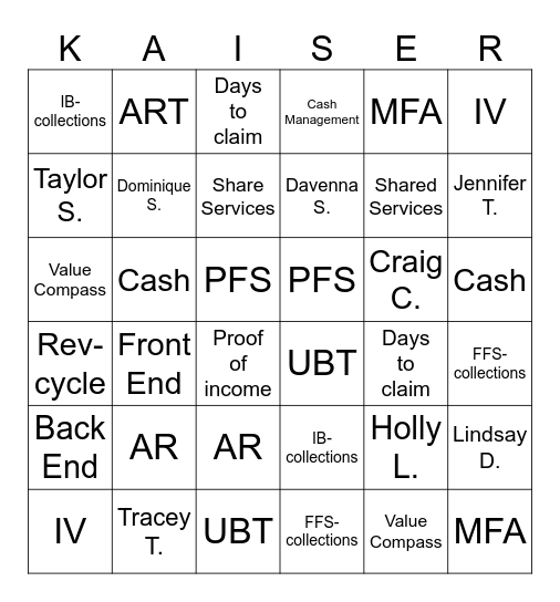 CO PFS Bingo Card