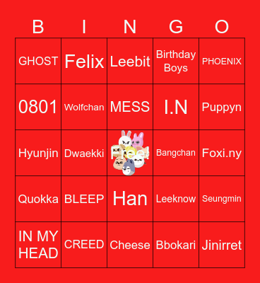 Stray Kids BINGO Card