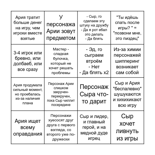 Сырдария Bingo Card
