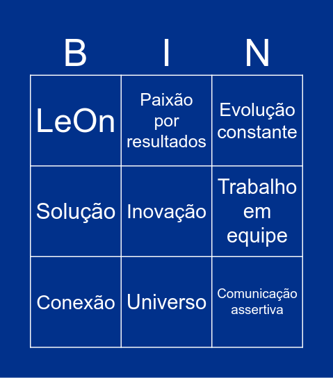 BINGO LEADER Bingo Card
