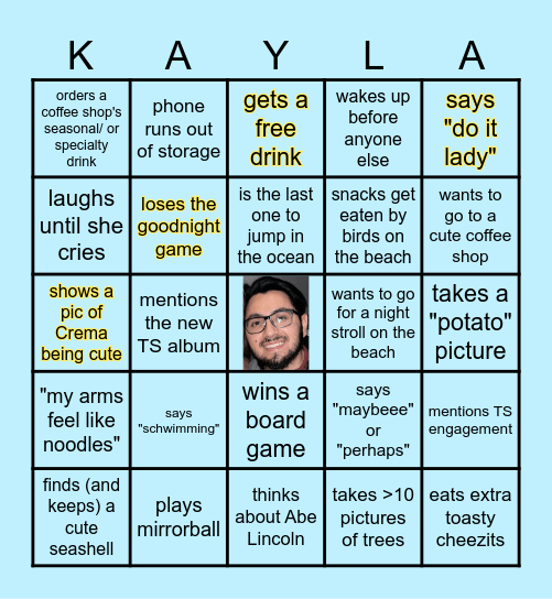 KAYLA'S BACH BINGO Card