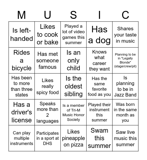 Icebreaker Bingo: Find Someone Who Bingo Card