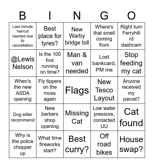 M44 BINGO Card