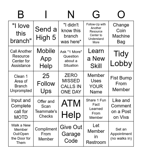 Harrison Square September Bingo!! Bingo Card