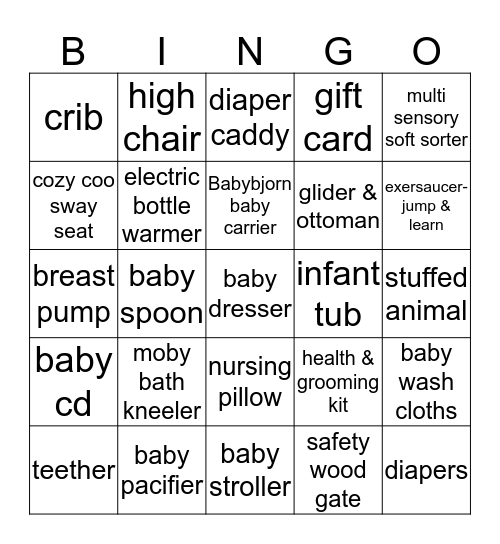 WELCOME BABY CORNELL ! Bingo Card