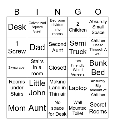 Home design bing0 Bingo Card