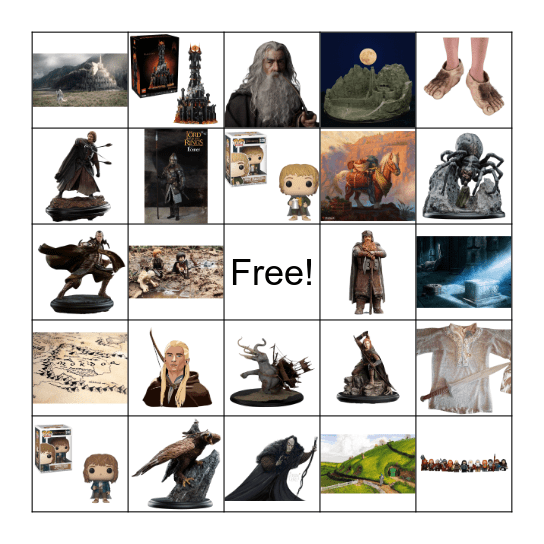 Lord of the Rings Bingo Card