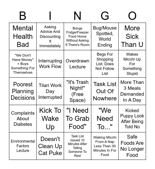 THE BULLSHIT BINGO Card