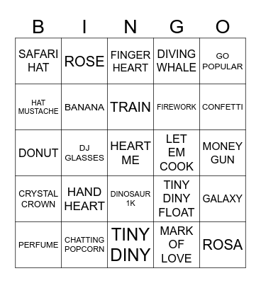 TIKTOK BINGO Card