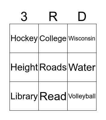 Fabulous Prizes Bingo Card