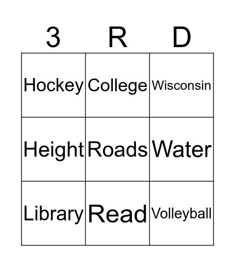 Fabulous Prizes Bingo Card