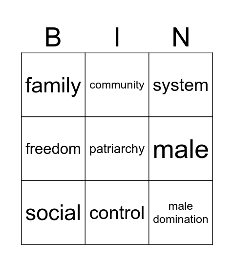 Bingo Card