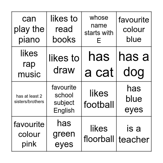 Find someone who... Bingo Card