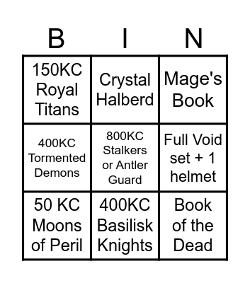 Decubital Gear Bingo #1 Bingo Card