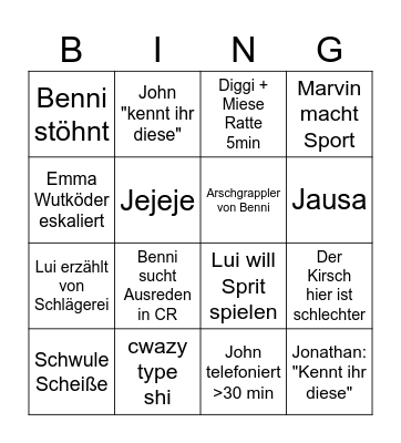 Bingo Card