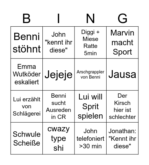 Bingo Card