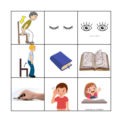 Simon says pictures Bingo Card