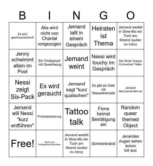 Princess Charming 2025 Folge 4 Bingo Card