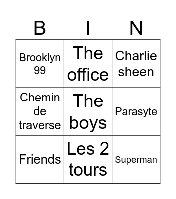 Bombay Bingo Card